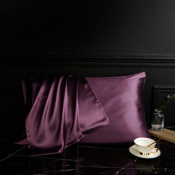 Silk Pillowcase Pure Color  Silk Pillow Single Plain Color Pillow - Image 12