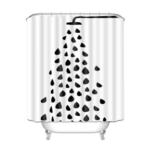 Digital Printing Plus 3 Thick Series Polyester Waterproof Shower Curtain