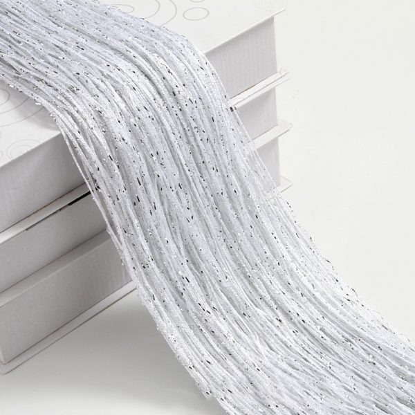 Flashing Silver Thread Curtain Meters Silver Silk Curtain Hanging - Image 11