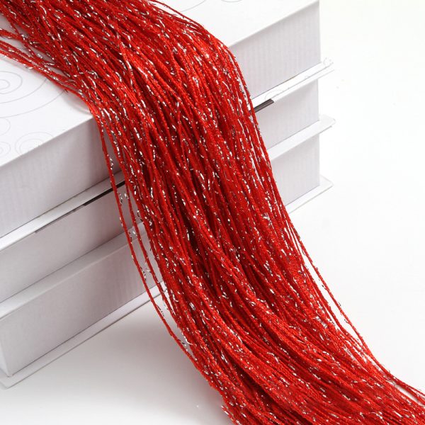 Flashing Silver Thread Curtain Meters Silver Silk Curtain Hanging - Image 12