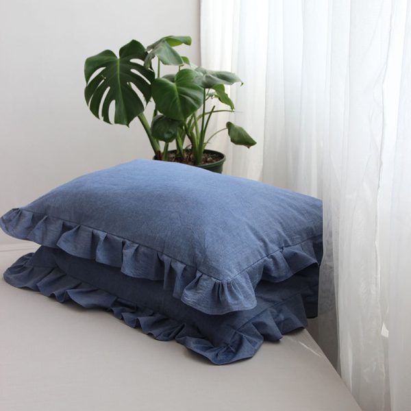 Pure Cotton Ruffled Pillowcase, A Pair Of Single Pillowcases - Image 4