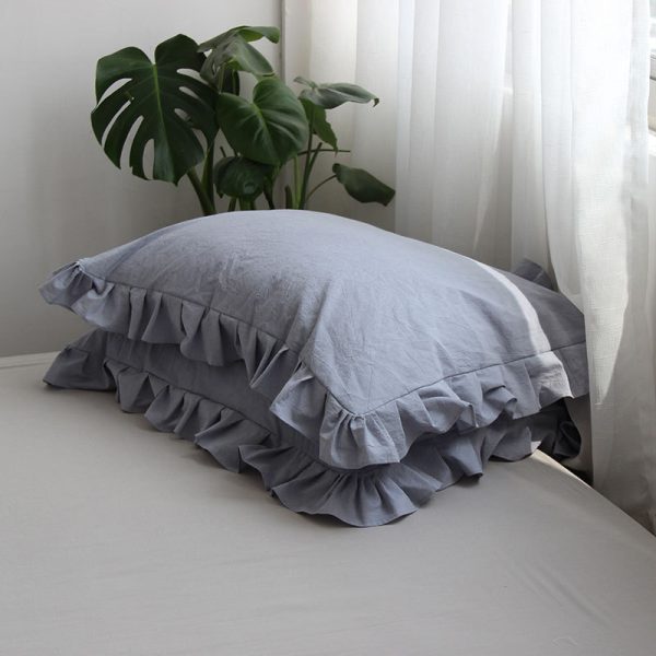 Pure Cotton Ruffled Pillowcase, A Pair Of Single Pillowcases - Image 5