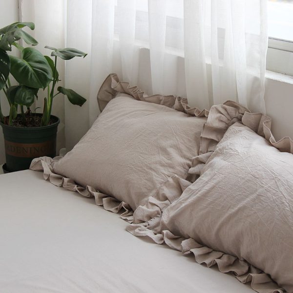 Pure Cotton Ruffled Pillowcase, A Pair Of Single Pillowcases - Image 3