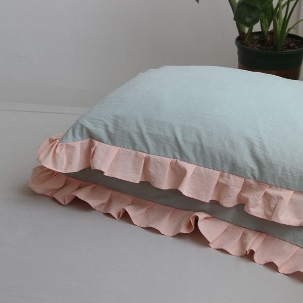 Pure Cotton Ruffled Pillowcase, A Pair Of Single Pillowcases - Image 6