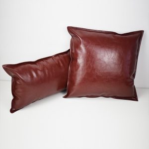 Pu Oil Wax Leather Cushion Cover Solid Color Luxury Simulation Leather Sofa Cushion Pillowcase