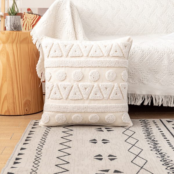 Modern Minimalist Nordic Style Tufted Geometric Three-dimensional Pillowcase