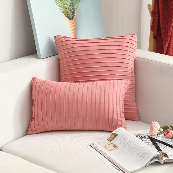 Nordic Simple Suede Vertical Clause Cushion Cover Nordic Style Furniture Sofa Cushion Pillow Stock Wholesale - Image 8