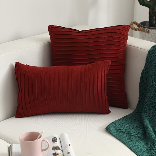 Nordic Simple Suede Vertical Clause Cushion Cover Nordic Style Furniture Sofa Cushion Pillow Stock Wholesale - Image 9