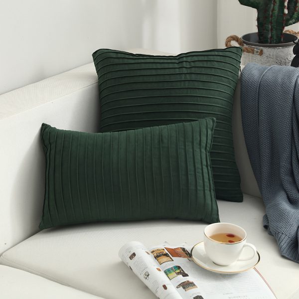 Nordic Simple Suede Vertical Clause Cushion Cover Nordic Style Furniture Sofa Cushion Pillow Stock Wholesale - Image 2