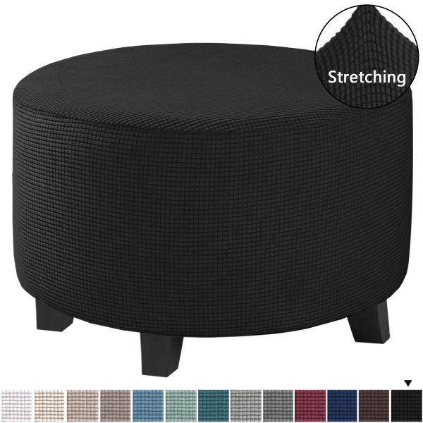 Low Stool Cover Ottoman Protective Cover Elastic Full Cover Sofa Pedal Cover Sofa Cover - Image 13