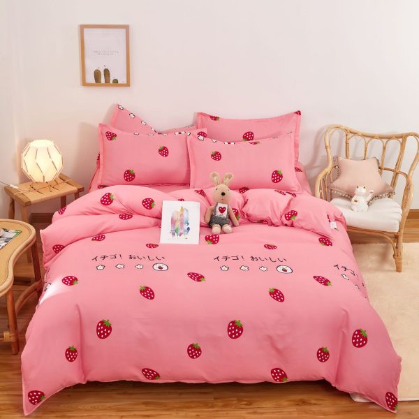 Household Brushed Bed Sheet And Duvet Cover Set - Image 7