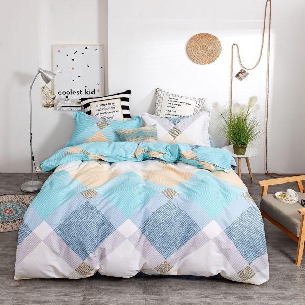 Household Brushed Bed Sheet And Duvet Cover Set - Image 9