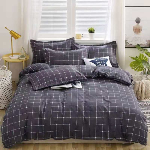 Household Brushed Bed Sheet And Duvet Cover Set