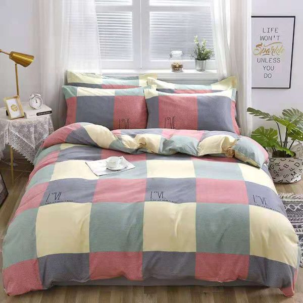 Household Brushed Bed Sheet And Duvet Cover Set - Image 2