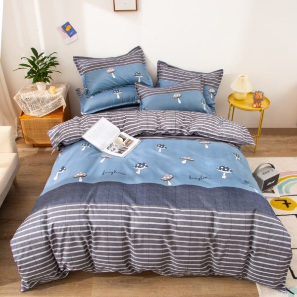 Household Brushed Bed Sheet And Duvet Cover Set - Image 12