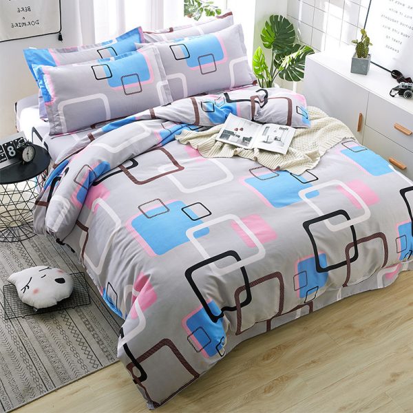 Household Brushed Bed Sheet And Duvet Cover Set - Image 16