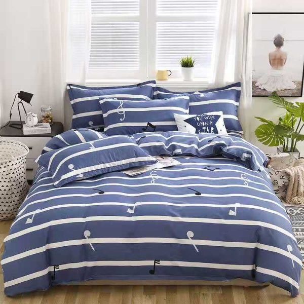 Household Brushed Bed Sheet And Duvet Cover Set - Image 15