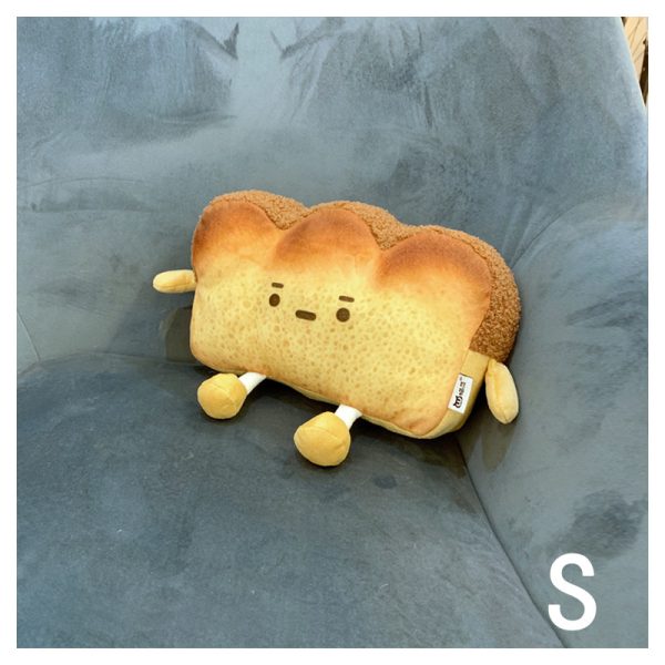 Cute Emotional Bread Pillow, Cartoon Toast Sofa Cushion, Emoticon Doll - Image 3