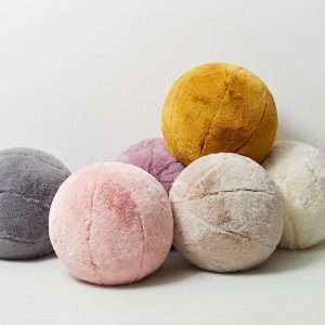 Fur Ball Round Sofa Decoration Pillow Child Cushion