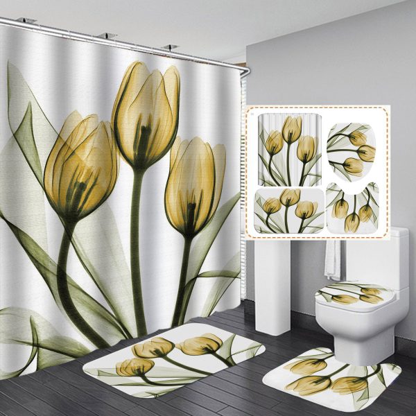 Simple Flower Series Shower Curtain - Image 3