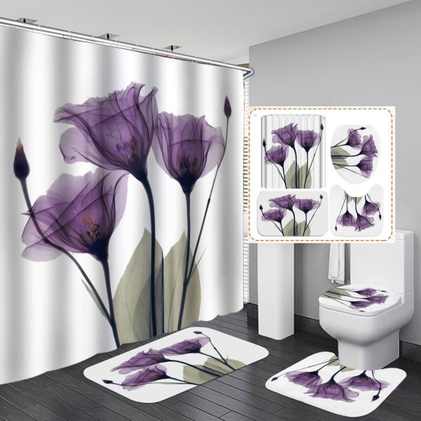 Simple Flower Series Shower Curtain