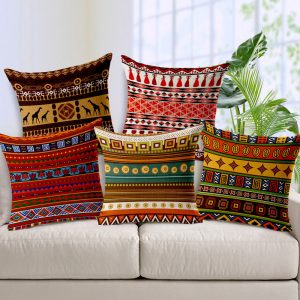 African Ethnic Stripe Bohemian Linen Cotton Hemp Sofa Pillow Car Cushion Soft