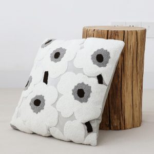 Embroidery Flower Simple Sofa Cushion Cover Living Room Finland Flower Cushion Pillow