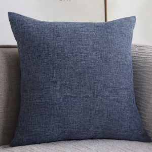 Plain Cotton Linen Sofa Cushion Thickened Square Pillow