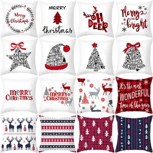 New Cartoon Christmas Pillowcase Office Sofa Cushion Pillowcase