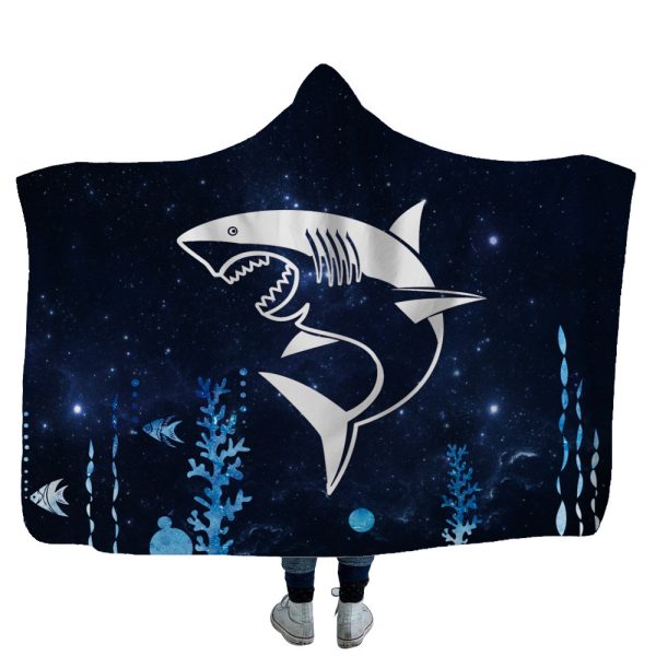 Home Children Shark Tortoise Crab Hooded Blanket - Image 11