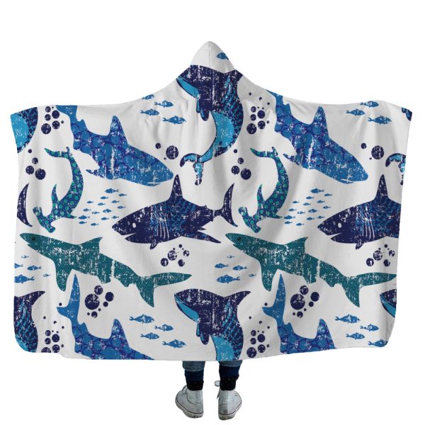 Home Children Shark Tortoise Crab Hooded Blanket - Image 14