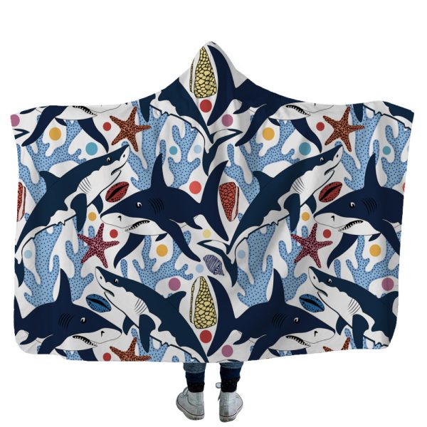 Home Children Shark Tortoise Crab Hooded Blanket - Image 15