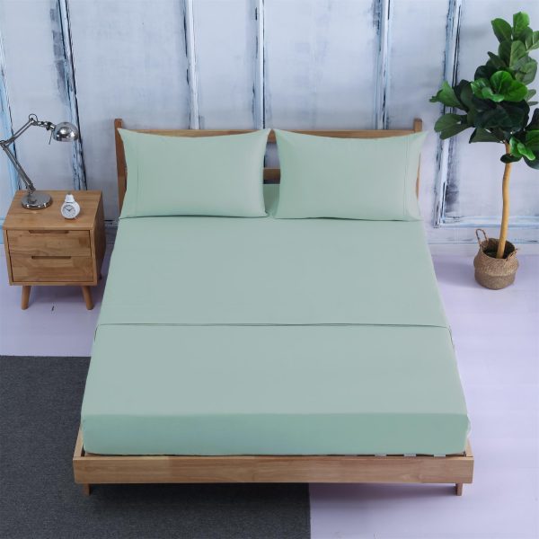 Four-piece Bedding, Bed Sheet, Bed Sheet, Amazon AliExpress Hot-selling Four-piece Plain Brushed - Image 2