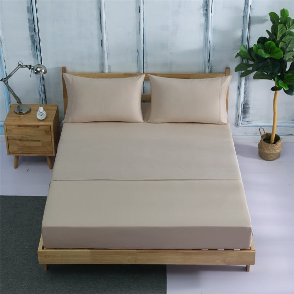 Four-piece Bedding, Bed Sheet, Bed Sheet, Amazon AliExpress Hot-selling Four-piece Plain Brushed - Image 16