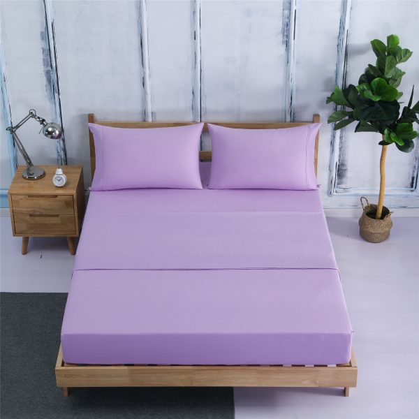 Four-piece Bedding, Bed Sheet, Bed Sheet, Amazon AliExpress Hot-selling Four-piece Plain Brushed - Image 9