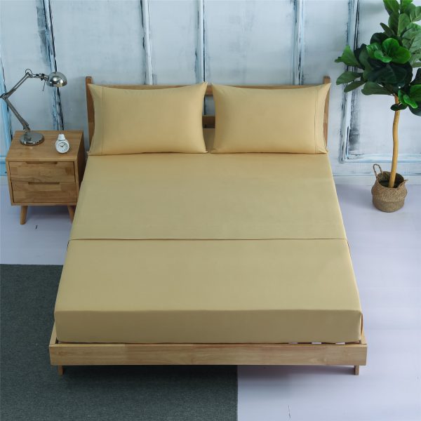 Four-piece Bedding, Bed Sheet, Bed Sheet, Amazon AliExpress Hot-selling Four-piece Plain Brushed - Image 6