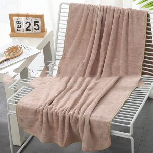 Household Coral Fleece Towel 70x140 Thick Soft Absorbent Dry Hair Towel Beauty Towel