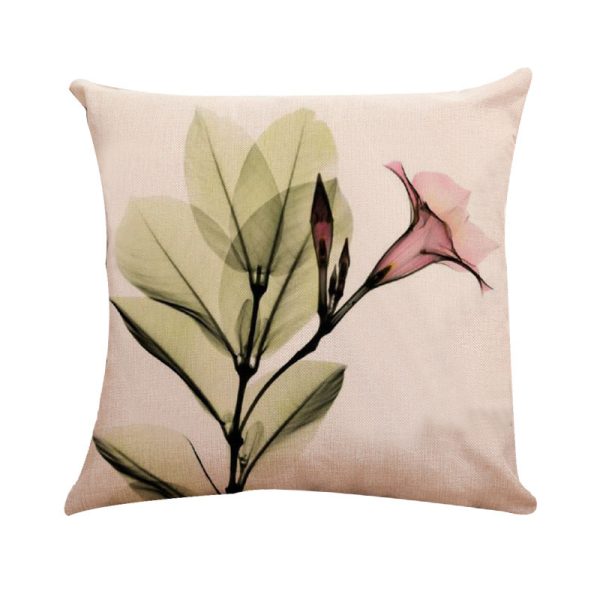 New Modern And Simple Ink Painting Flower Linen Hug Pillowcase Tulip Pillow Cushion Cover Fashionable Home Pillow - Image 10