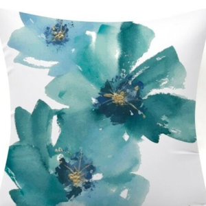 Blue Flower And Bird Pastoral Series Fabric Sofa Nap Car Cushion Pillow Cushion Pillow Case