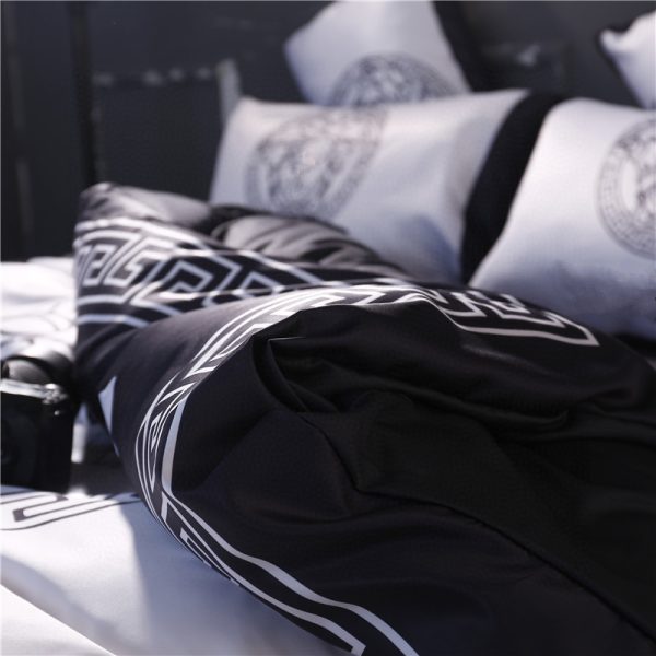 Silk Four-piece Silky Sheets Tencel Cotton Quilt Cover Summer Quilt Modal 1.8m Bedding - Image 2