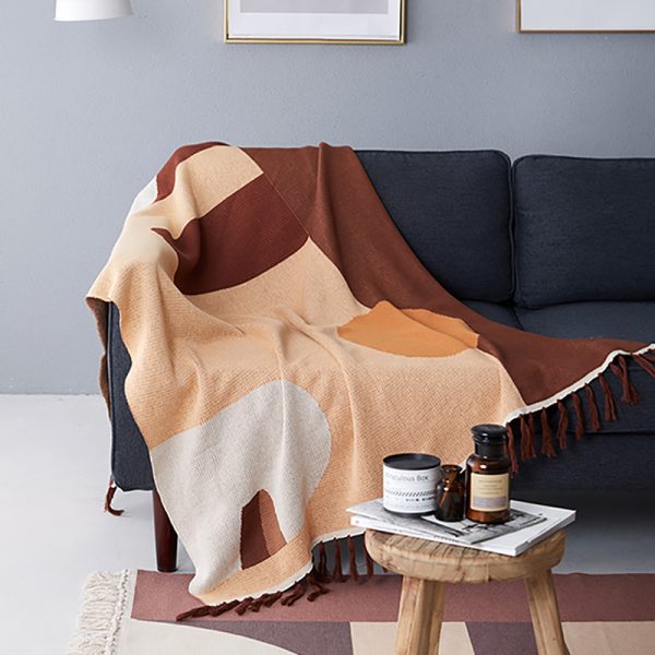 Nordic Morandi Simple Knitted Sofa Blanket Air Conditioning Blanket Take Towel Bed Take Hotel Bed End Blanket - Image 3