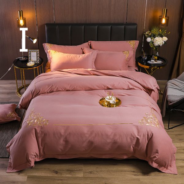 Four-piece Brushed Winter Soft Nude Sleeping Nordic Style Sheets And Duvet Cover Bedding - Image 9