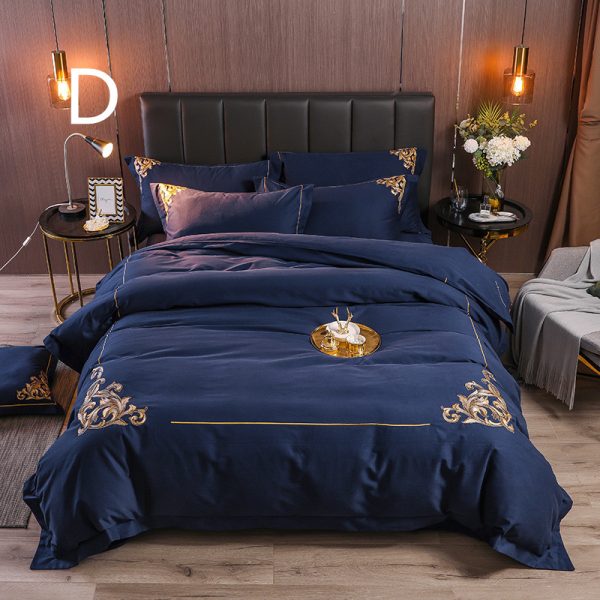 Four-piece Brushed Winter Soft Nude Sleeping Nordic Style Sheets And Duvet Cover Bedding - Image 4