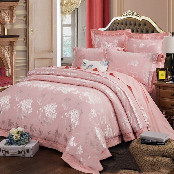 European And American Style Sheets And Duvet Cover Four-piece Cotton Satin Jacquard - Image 9