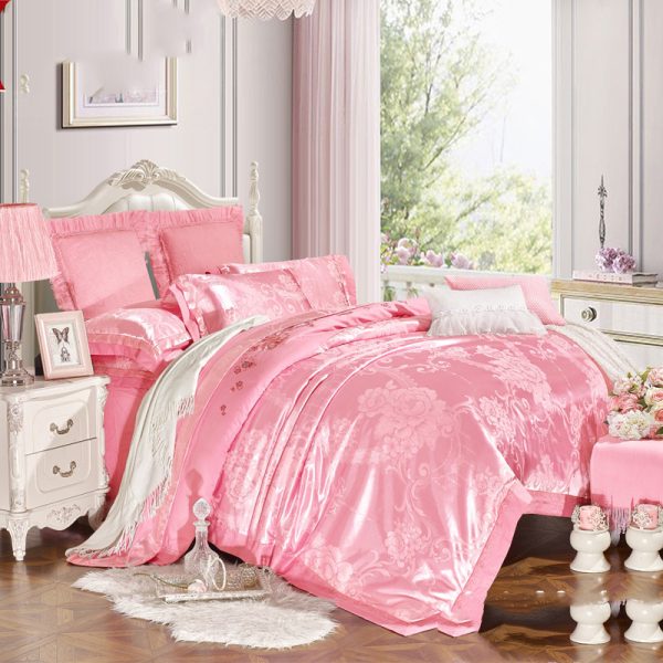 European And American Style Sheets And Duvet Cover Four-piece Cotton Satin Jacquard - Image 7