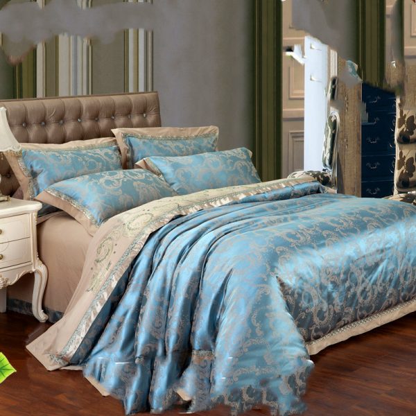 European And American Style Sheets And Duvet Cover Four-piece Cotton Satin Jacquard - Image 2