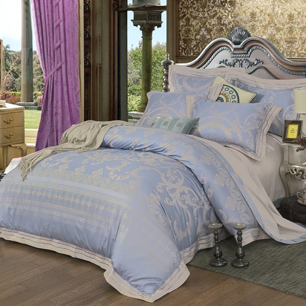 European And American Style Sheets And Duvet Cover Four-piece Cotton Satin Jacquard - Image 3