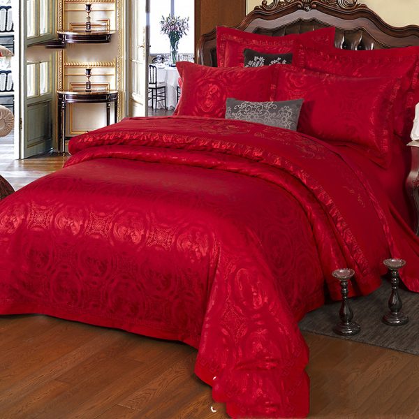 European And American Style Sheets And Duvet Cover Four-piece Cotton Satin Jacquard - Image 10