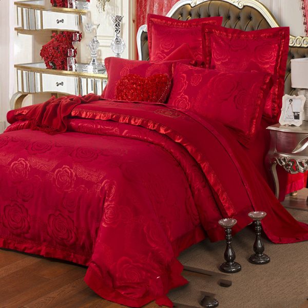 European And American Style Sheets And Duvet Cover Four-piece Cotton Satin Jacquard - Image 6