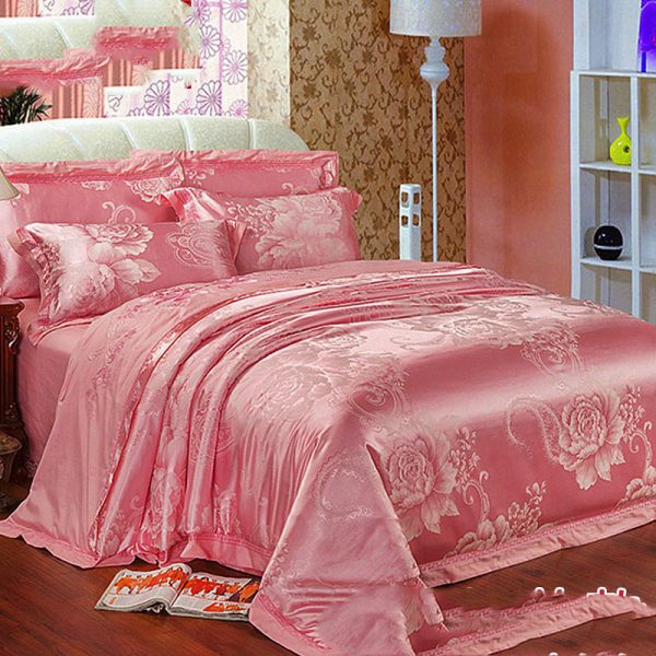 European And American Style Sheets And Duvet Cover Four-piece Cotton Satin Jacquard - Image 5